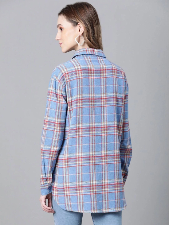 Oxolloxo Relaxed Tailored Fit Tartan Checks Cotton Casual Shirt