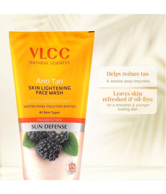 VLCC Anti Tan Skin Lightening Face Wash & Anti Tan Sun Screen Lotion SPF 25 PA+ -150 ml (Pack of 2)