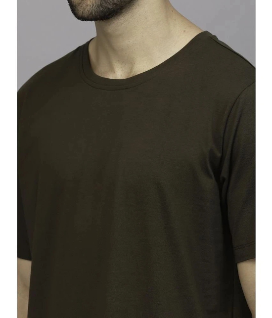 Rigo Cotton Blend Oversized Fit Printed Half Sleeves Mens T-Shirt - Dark Green ( Pack of 1 ) - None