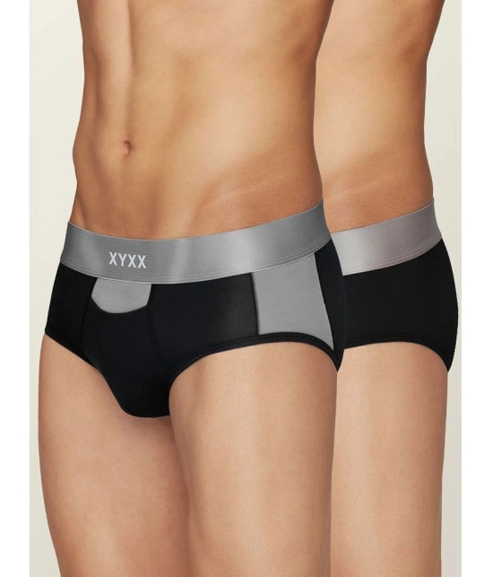 XYXX Pack of 2 Modal Mens Briefs ( Black ) - XXL