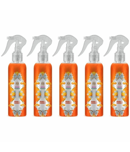 ST.JOHN Orange Rajnigandha Room Freshener For Home & Office 250ml Each (1250ml) - Pack of 5