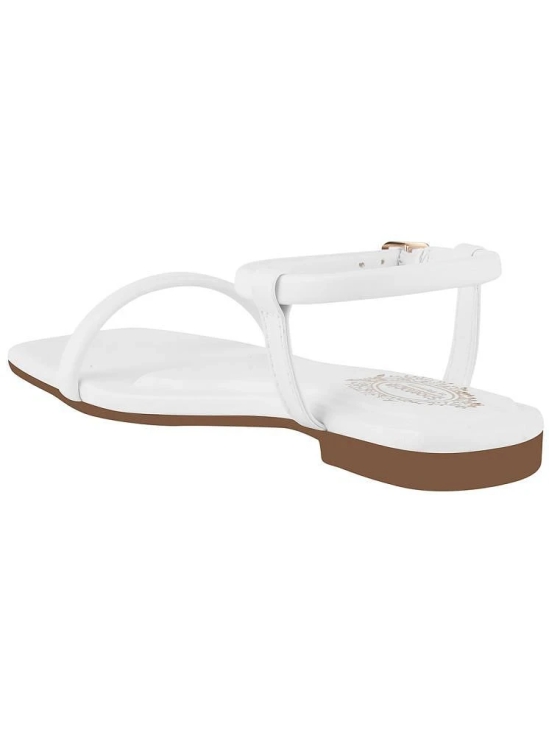 Shoetopia White Womens Flats - None