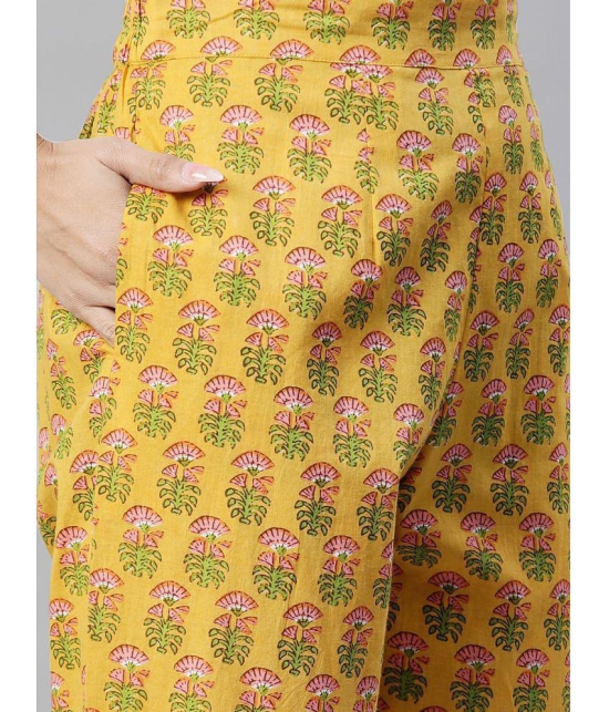 Divena - Yellow Straight Cotton Womens Stitched Salwar Suit ( Pack of 1 ) - None