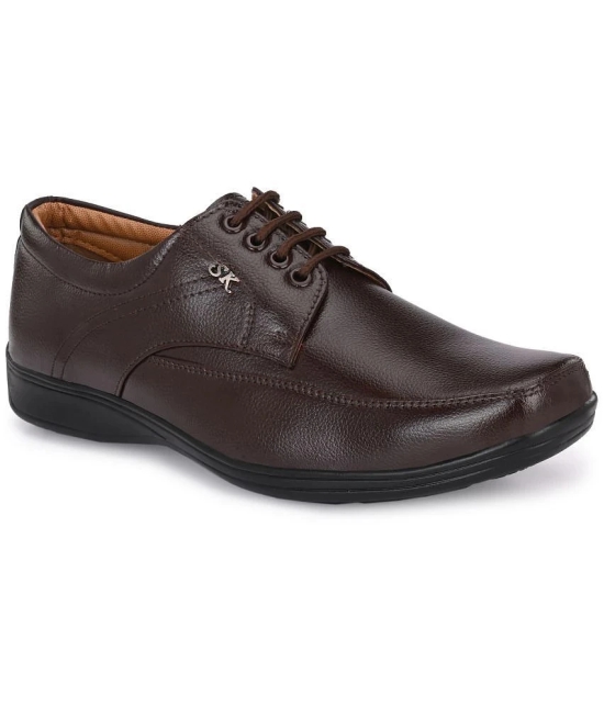 Leeport - Brown Mens Derby Formal Shoes - None