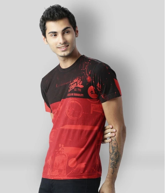 Huetrap - Red Cotton Regular Fit Mens T-Shirt ( Pack of 1 ) - None