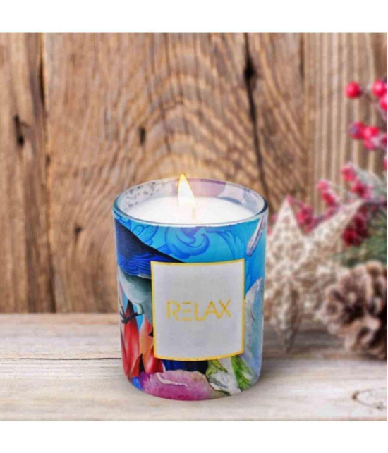 Kookee - Multicolor Jar Candle 10 cm ( Pack of 3 )