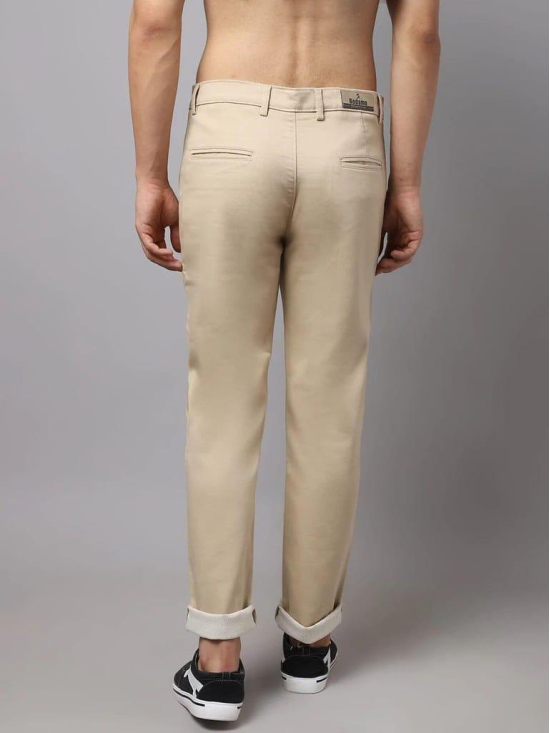 Rodamo Men Beige Slim Fit Chinos Trouser