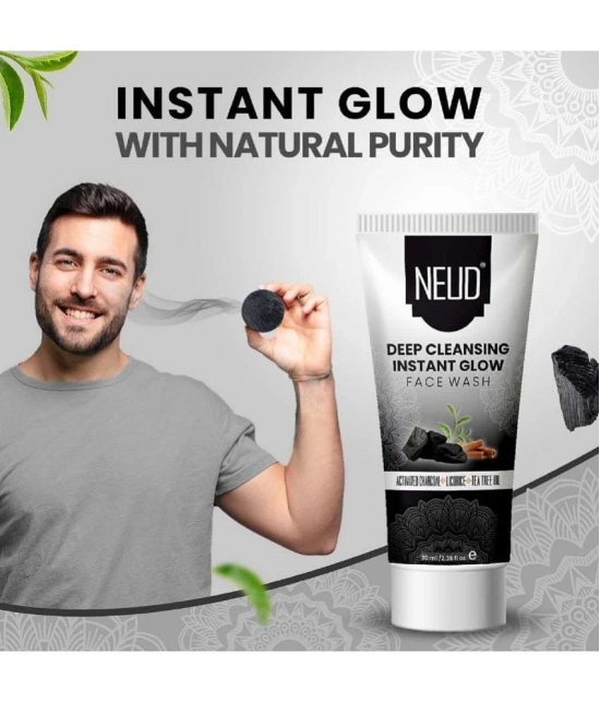 NEUD Deep Cleansing Instant Glow Face Wash for Men and Women, 70 ml Each (Pack of 2)