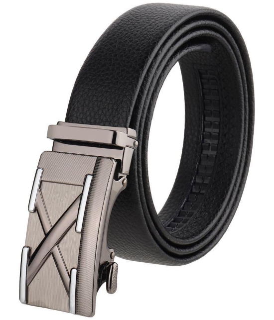 Zacharias - Black Leather Men's Casual Belt ( Pack of 1 ) - None