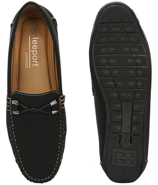 Leeport Black Mens Slip on - 10