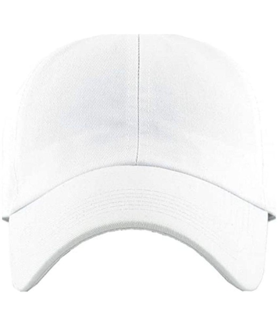 THRIFTKART White Cotton Blend Mens Cap ( Pack of 2 ) - White