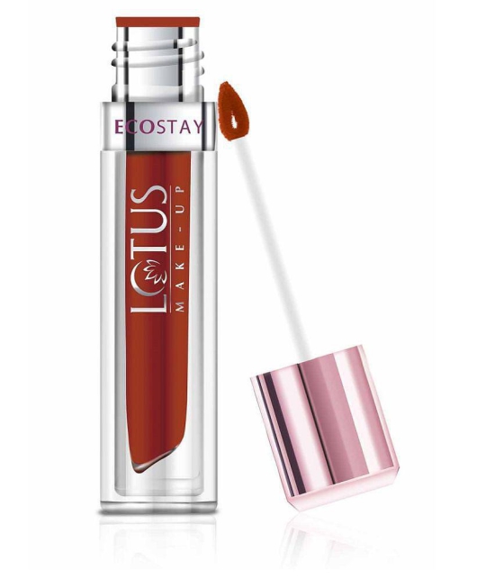 Lotus Make, Up Ecostay Matte Lip Lacquer Earthy Rust