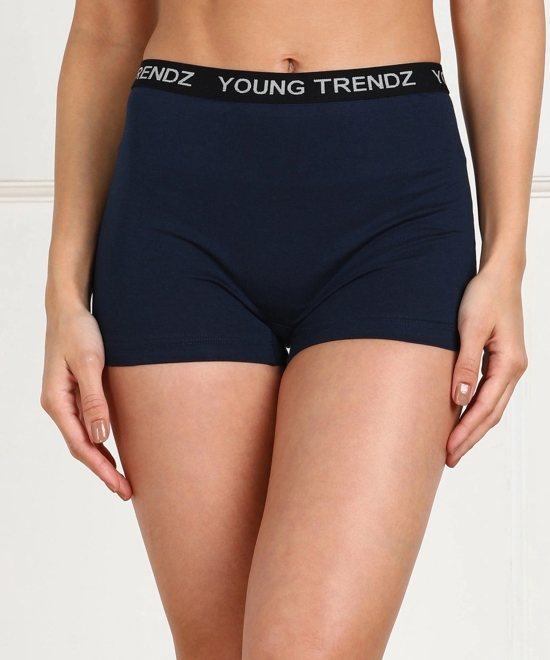 Young trendz Women Boy Short Navy Panty-XS / Navy