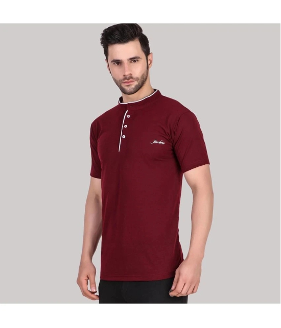 Forbro Maroon Cotton Regular Fit Mens Sports T-Shirt ( Pack of 1 ) - None