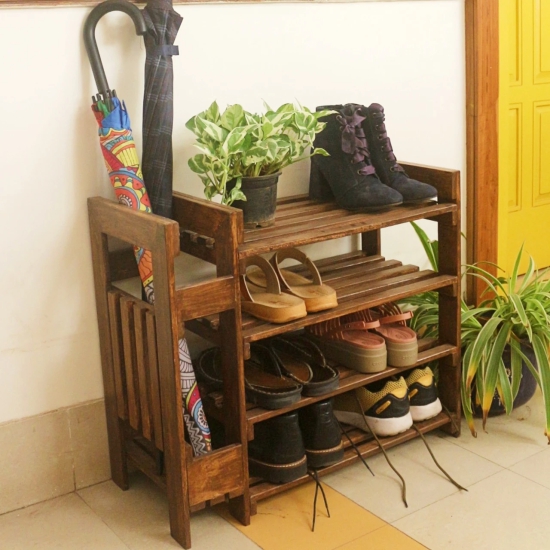 Shoe Rack With Umbrella Stand