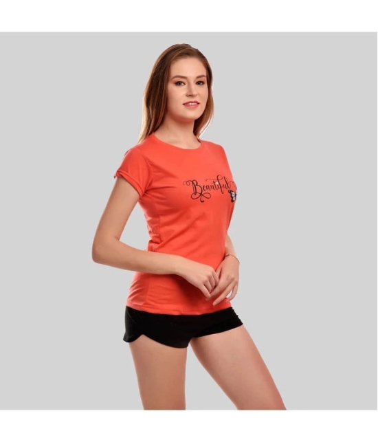 Elina Peach Cotton Tees - Single - None