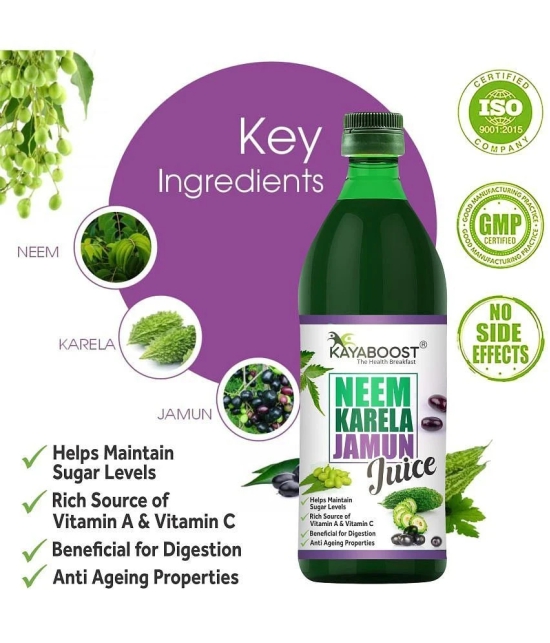 KAYABOOST Neem, Karela, Jamun Juice - 100% Natural & Sugar Free (500 ml)