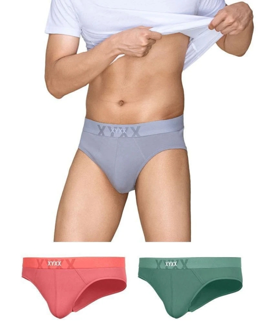 XYXX - Multicolor Cotton Mens Briefs ( Pack of 3 ) - None