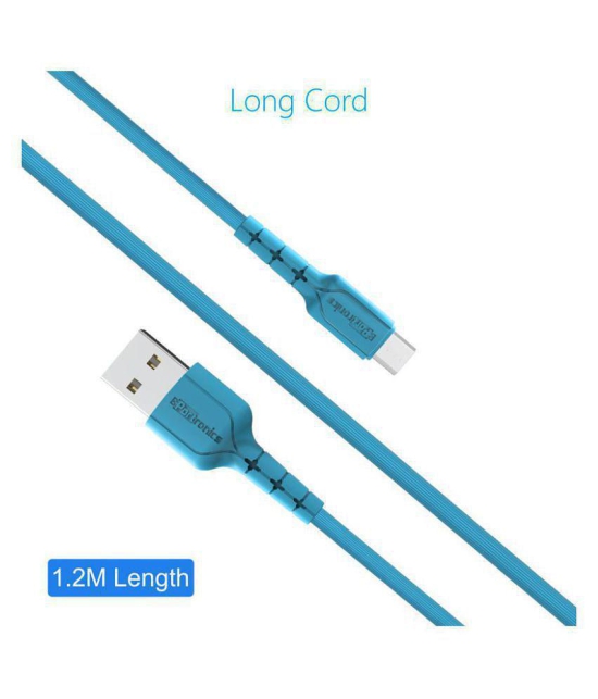 Portronics USB Data Cable Blue - 1.2 Meter - Blue