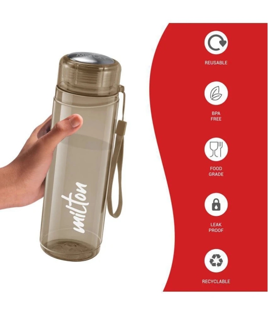 Milton Hector 1000 Pet Water Bottle Set of 3, 1000 ml Each, Brown | Recyclable | Reusable | BPA Free | Food Grade | Leak Proof | Gym | Office | Home | Kitchen | Treking | Travel | Hiking - B