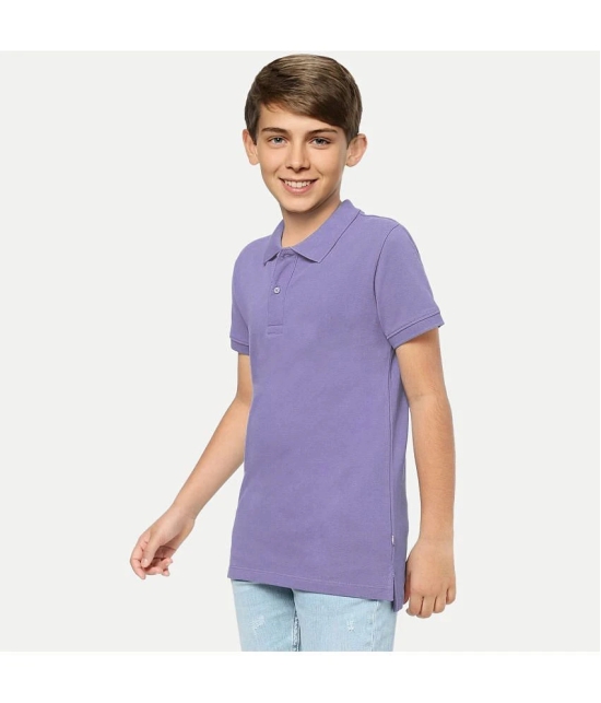 Radprix Purple Cotton Blend Boys Polo T-Shirt ( Pack of 1 ) - None