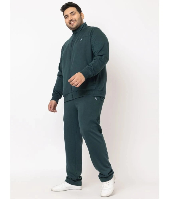 YHA - Dark Green Fleece Regular Fit Mens Tracksuit ( Pack of 1 ) - None