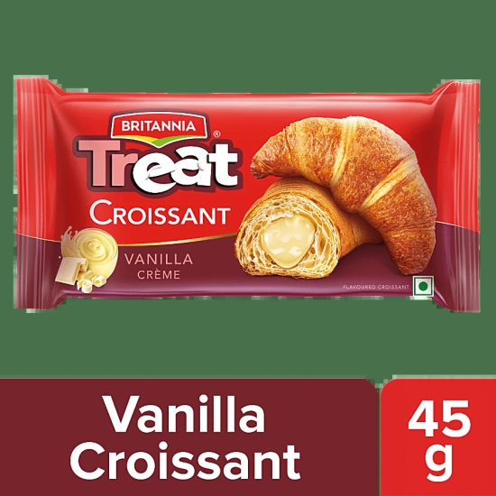 Britannia Treat Croissant Vanilla Roll, 45 Gm