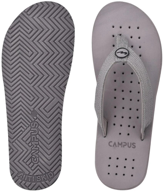 Campus Gray Mens Daily Slipper  (Pair of 1) - None