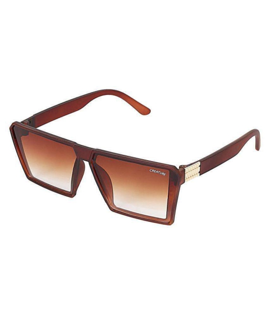 Creature - Brown Square Sunglasses ( Pack of 1 ) - Medium