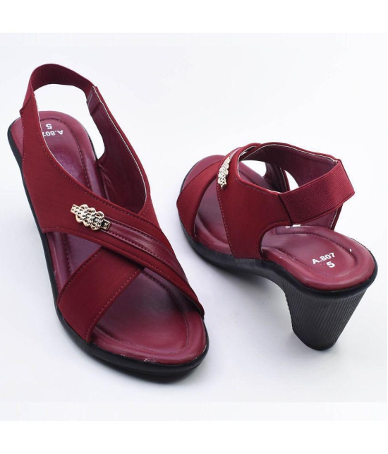 Dream Makers - Red Women''s Sandal Heels - None