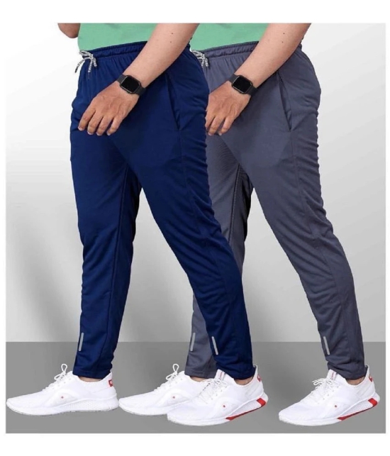 Leavess Multicolor Polyester Mens Trackpants ( Pack of 2 ) - None