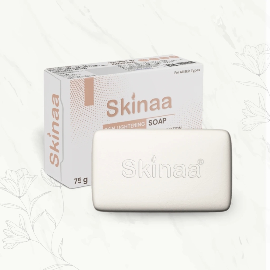 Skinaa Skin Lightening Soap with Glutathione & Kojic Acid for Lighten Skin, Reduce Dark Spot Pack-3