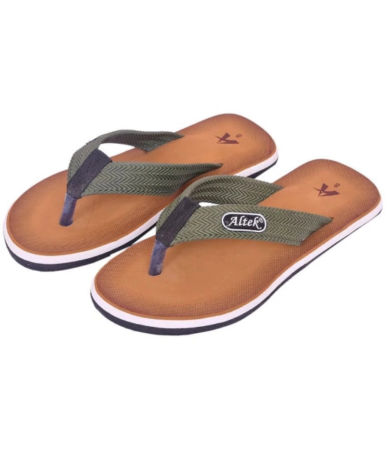 Altek - Green Mens Thong Flip Flop - None