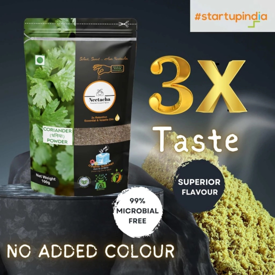 Neetacha Premium Cryogenic Black Pepper Garam Masala Coriander Cumin | 400g | @ 35% reduced consumption | Fresh Natural Aromatic Flavourful for Daily Cooking Needs (Pack of 4)