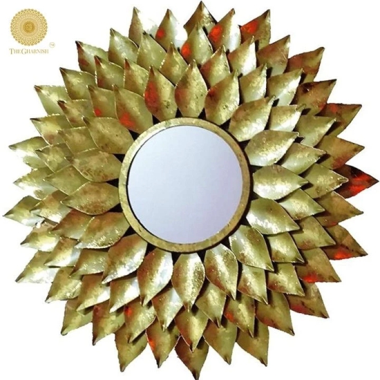 Beautify Sunflower Wall Mirror (30 Inches Dia)-Gold