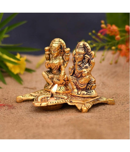 TISYAA - Brass Laxmi Ganesh Idol ( 15 cm )