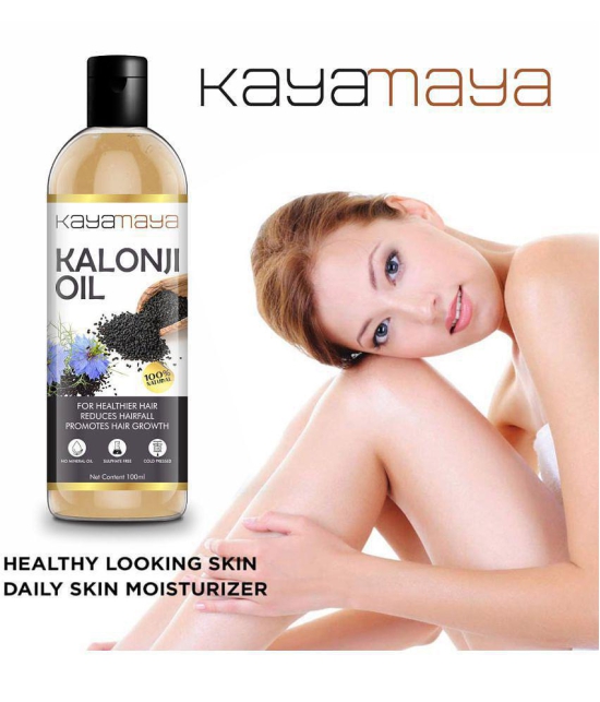 Kayamaya Premium Cold Pressed Kalonji Black Seed Oil for Hair & Skin 100 mL