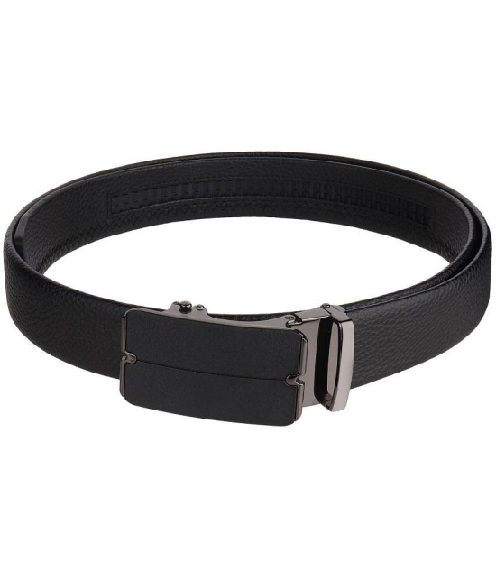 Zacharias - Black Leather Mens Casual Belt ( Pack of 1 ) - None