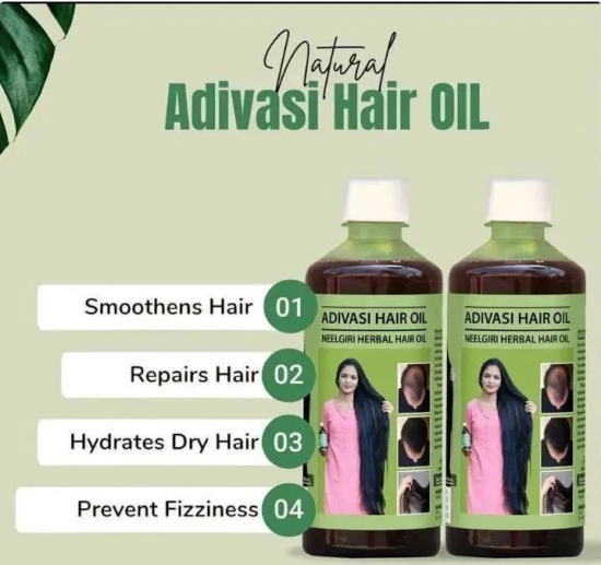 Adivasi Neelambari Hair Oil 125ml (Buy 1 Get 1 Free)-1 Month Course { 125ml+ 125ml)