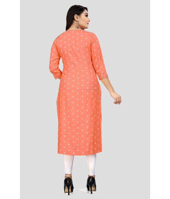 Rajnandini - Orange Rayon Womens Straight Kurti ( Pack of 1 ) - None