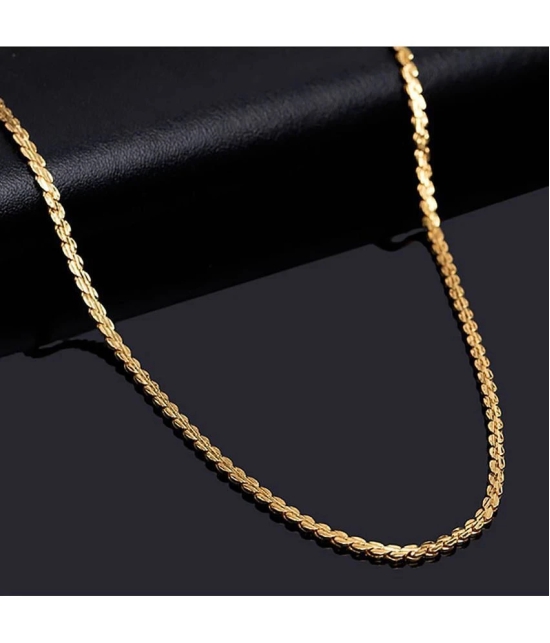 FASHION FRILL - Gold Plated Chain ( Pack of 1 ) - Golden