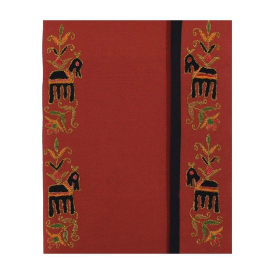 Garvi Gurjari Handcrafted Embroidered File Folder | Flap File Folder | Aari Embroidery Document Holder