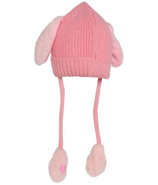 Zacharias Boy & Girl Winter Woolen Rabbit Moving Ear Cap (Free Size_Pack of 1) - None