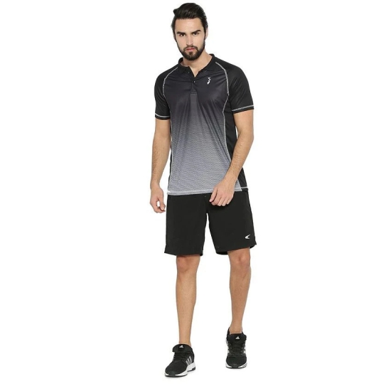 Campus Sutra Black Polyester Polo T-Shirt Single Pack - M