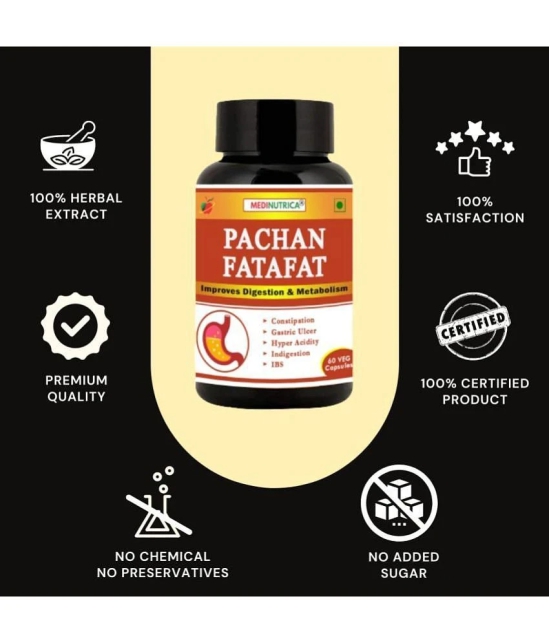 Medinutrica Pachan Fatafat Digestion Constipation Capsule 60 gm Pack Of 2