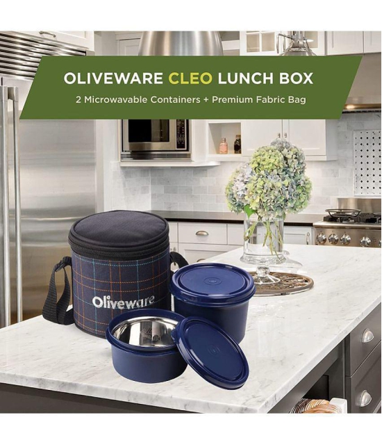 Oliveware Stainless Steel Lunch Box 2 - Container ( Pack of 1 )