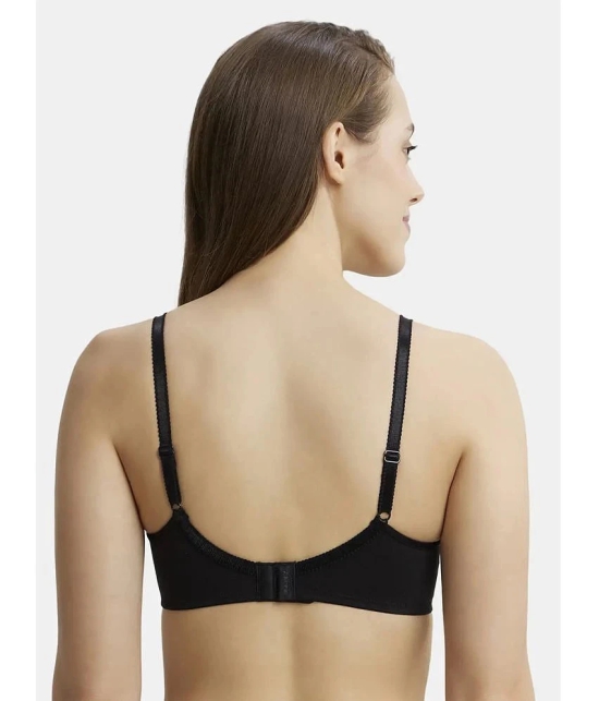 Jockey 1242 Wirefree Non Padded Super Combed Cotton Elastane Cross Over Everyday Bra - Black - None