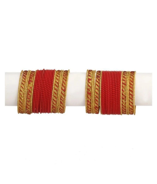 Colorful Designer Bangle Set With Golden Bangles For Party And Daily Use (With Safety Cum Carry Box) Unbreakable029 - None