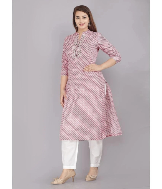 HIGHLIGHT FASHION EXPORT - Pink Rayon Womens Straight Kurti ( Pack of 1 ) - None