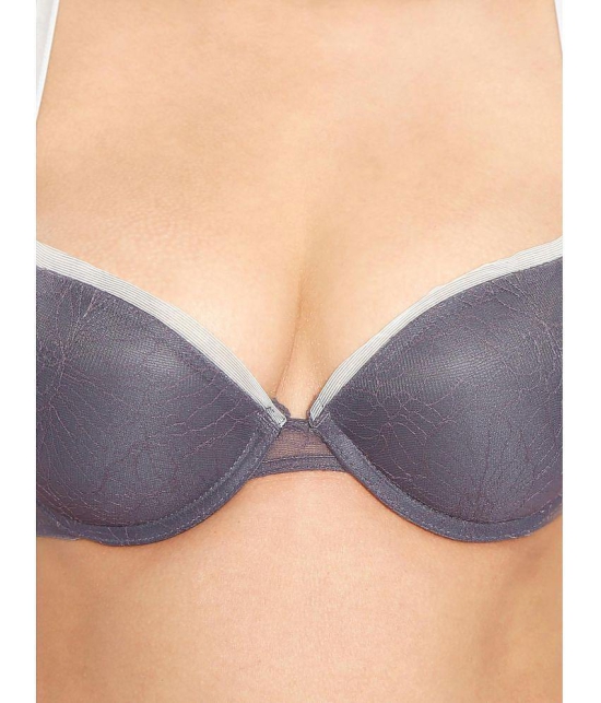 ILRASO - Light Grey Elastane Lightly Padded Women's Push Up Bra ( Pack of 1 ) - None